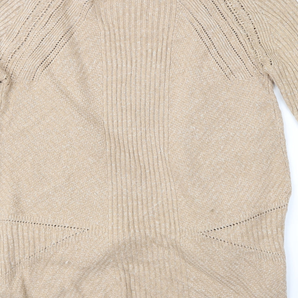 M&S Womens Beige   Cardigan Jumper Size M
