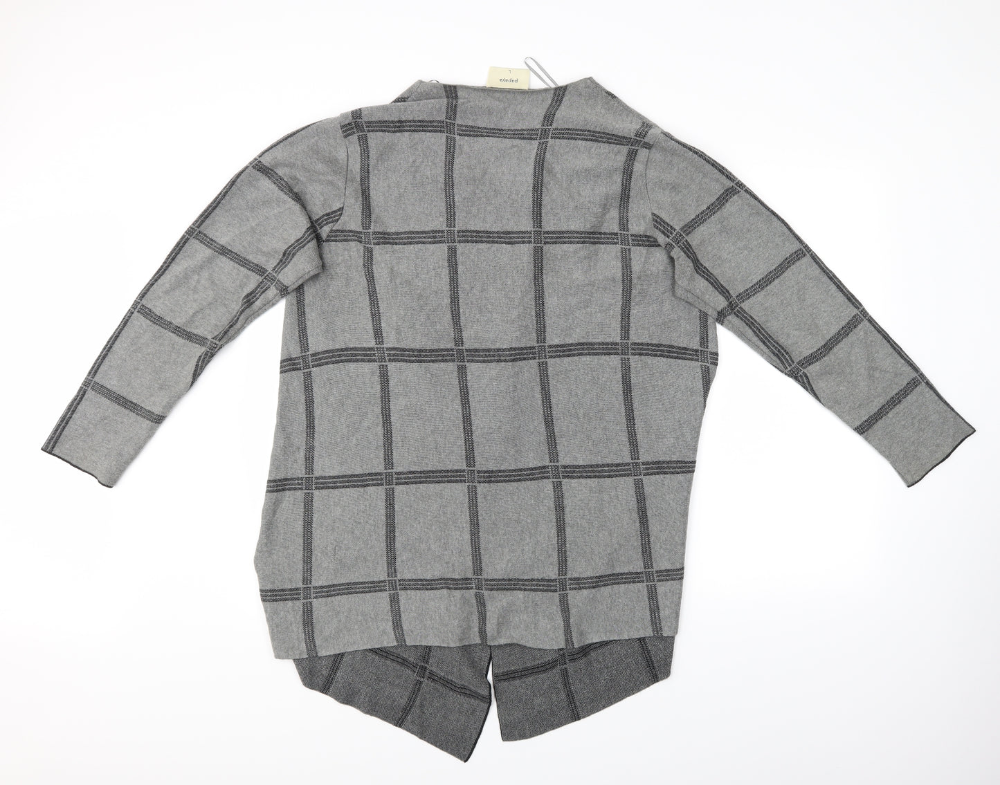 Papaya Womens Grey Check  Wrap Jumper Size L