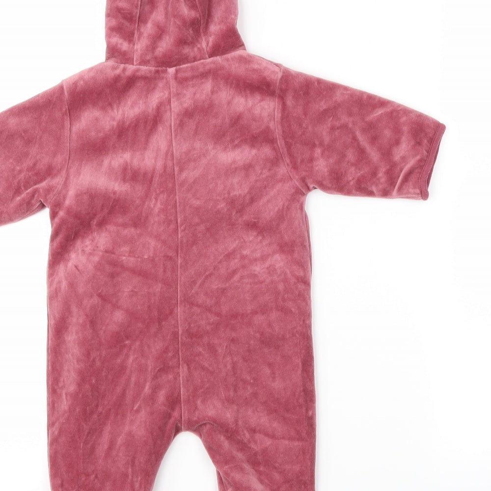 Mother care Girls Pink   Babygrow One-Piece Size 3-6 Months  - Animals