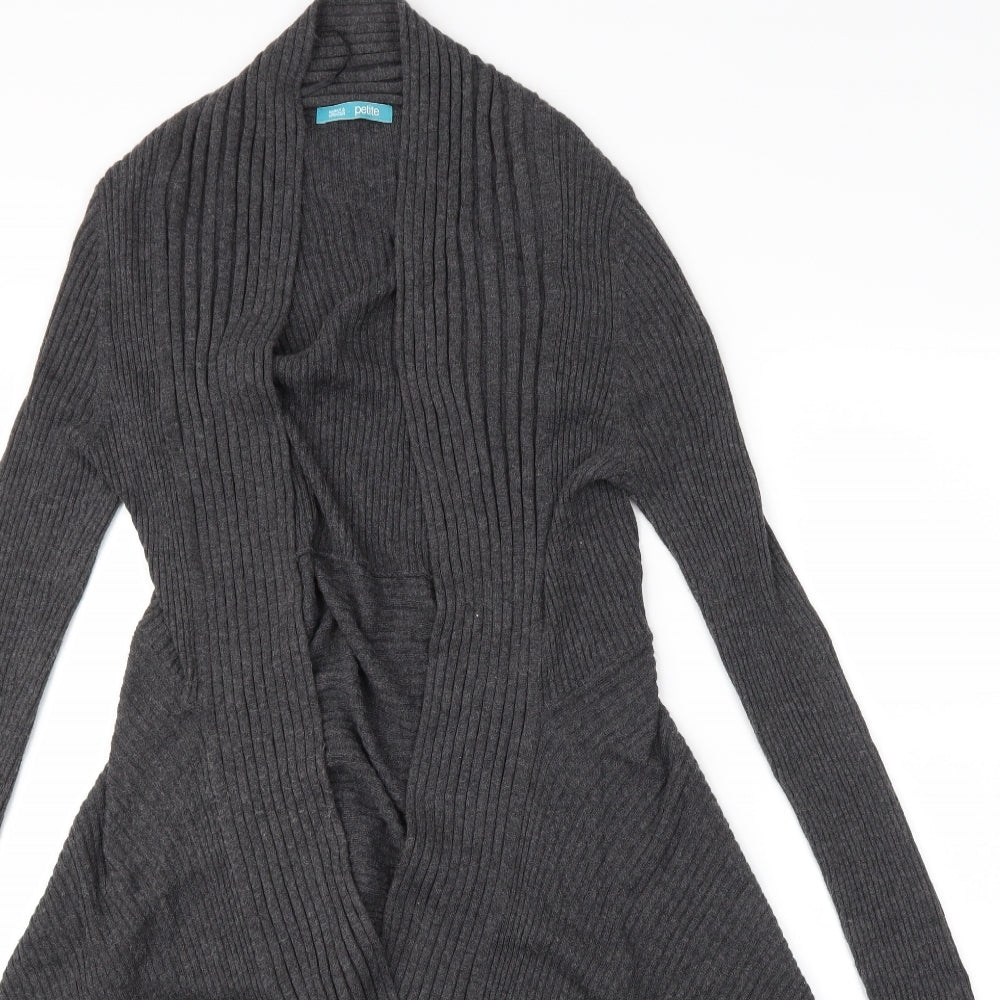 M&S Womens Grey   Wrap Jumper Size 14