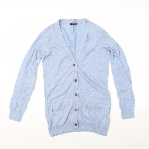 Atmosphere Womens Blue   Cardigan Jumper Size 8  - Elbow Patches