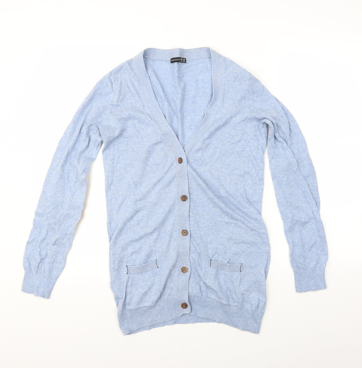 Atmosphere Womens Blue   Cardigan Jumper Size 8  - Elbow Patches