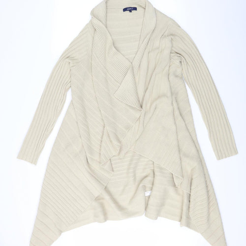 Causal Club Womens Beige Striped  Cardigan Jumper Size M