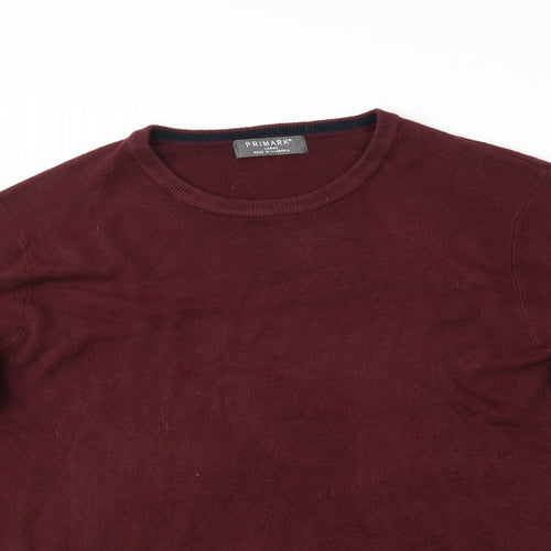 Primark Mens Red   Pullover Jumper Size L