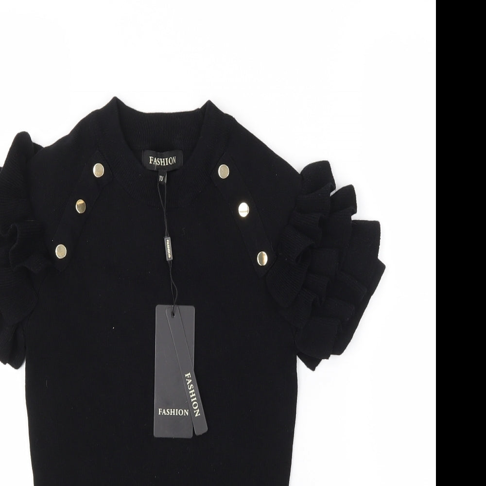 Fashion Womens Black   Basic T-Shirt