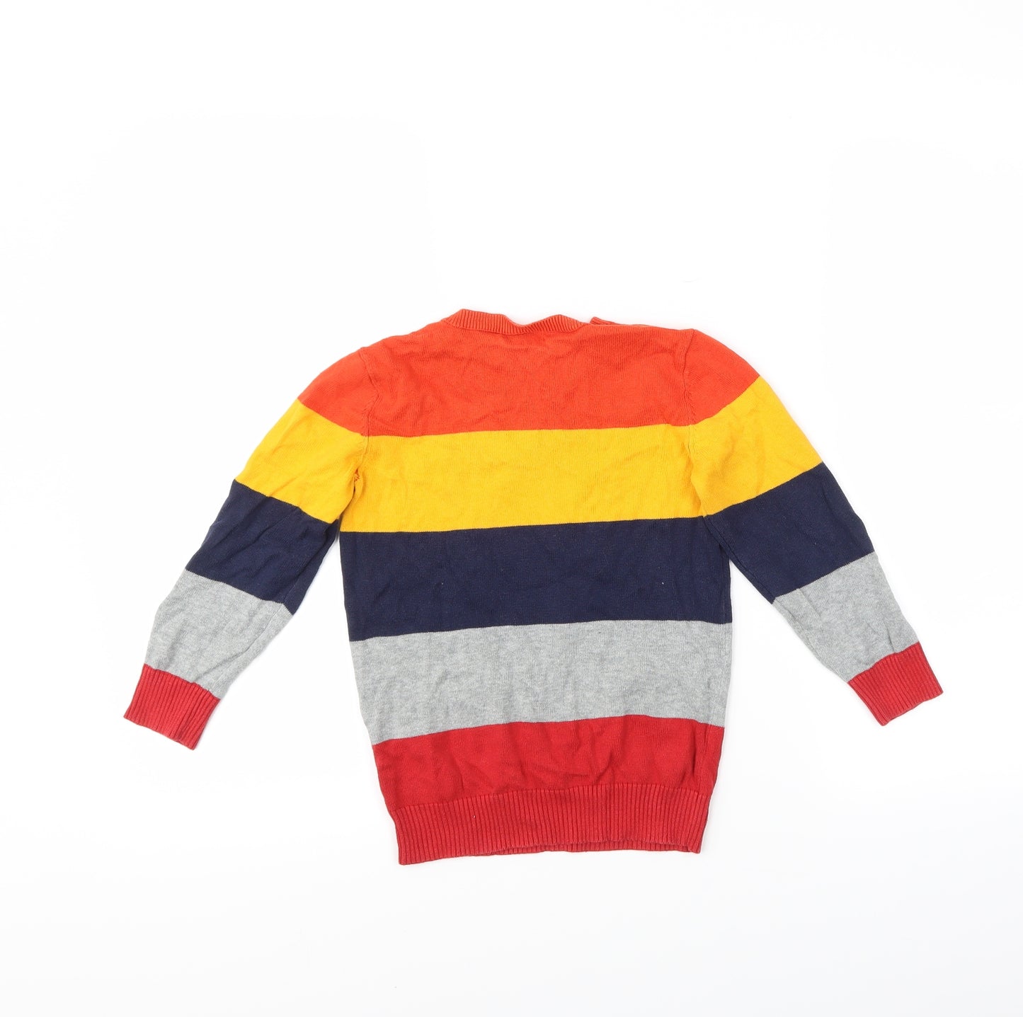 Bluezoo Boys Multicoloured Striped  Pullover Jumper Size 5-6 Years