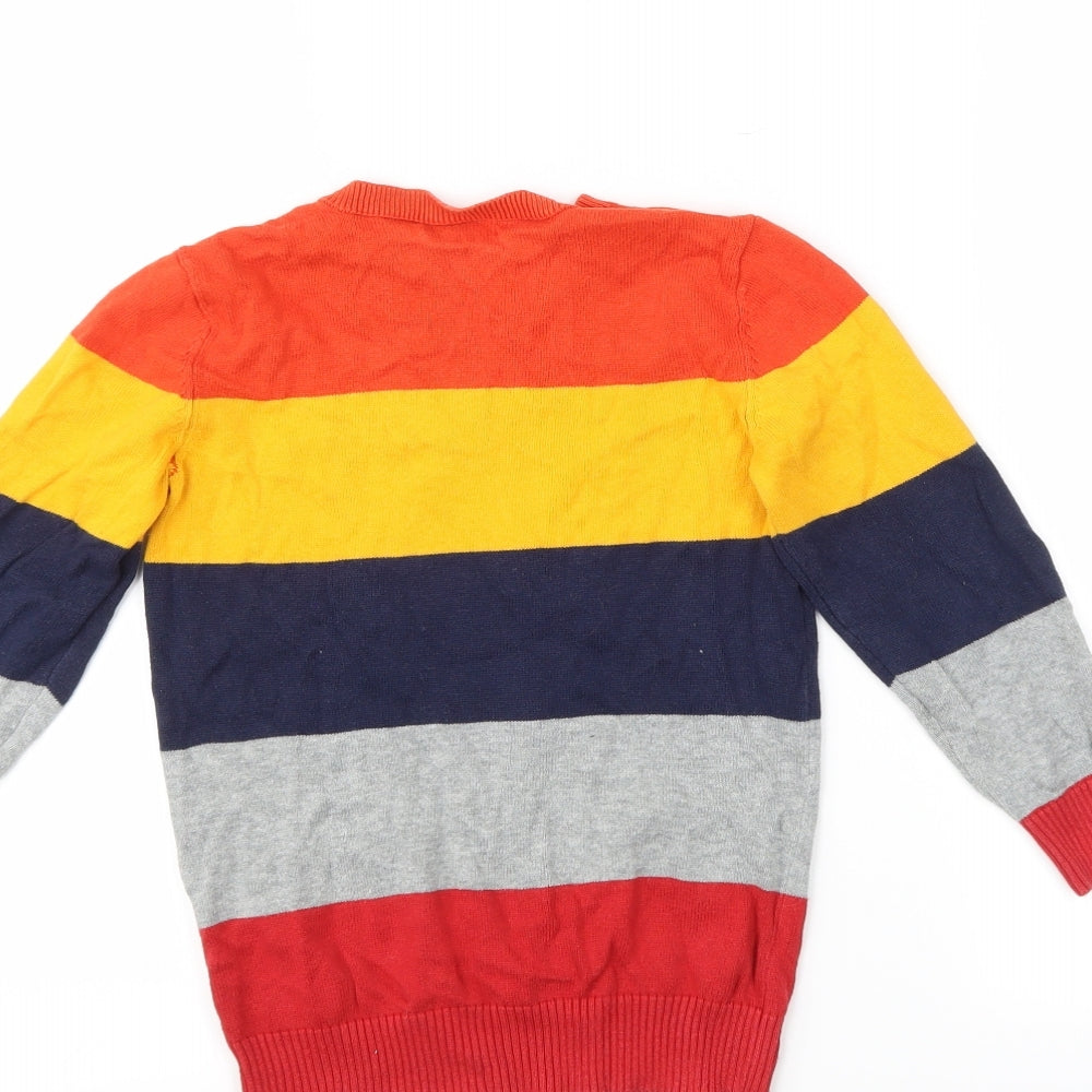 Bluezoo Boys Multicoloured Striped  Pullover Jumper Size 5-6 Years