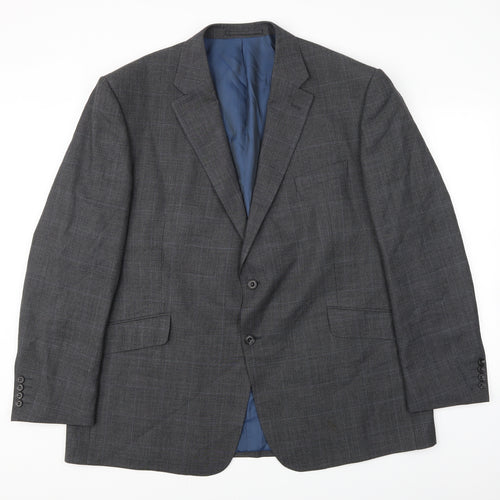 Alfred Brown Mens Green Check  Jacket Suit Jacket Size M