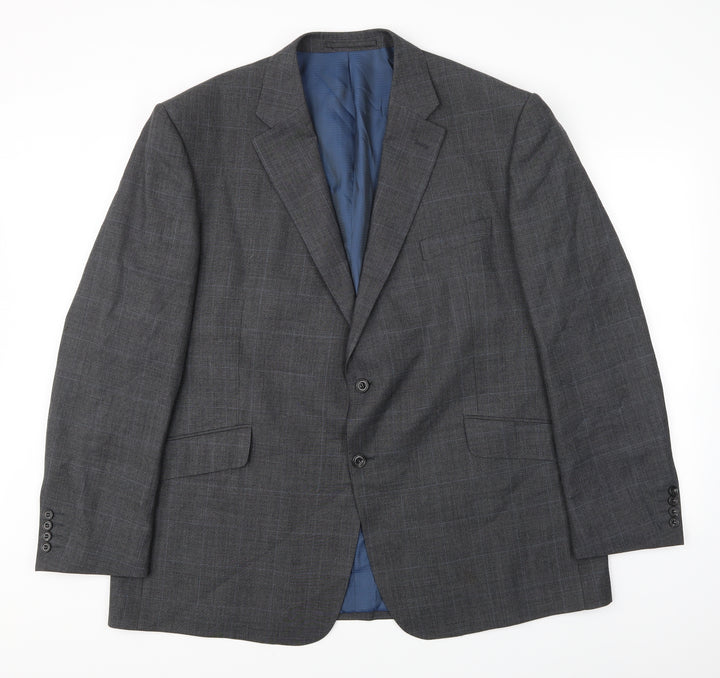 Alfred Brown Mens Green Check  Jacket Suit Jacket Size M