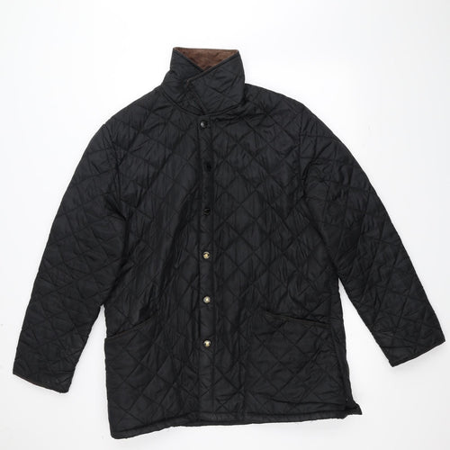 Bernard Weatherhill Womens Black   Pea Coat Coat Size L
