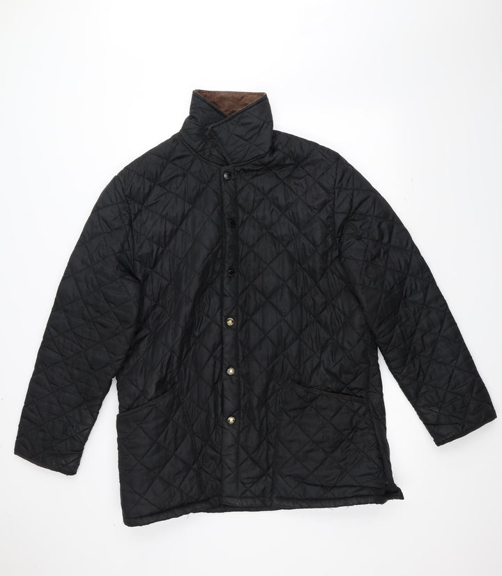 Bernard Weatherhill Womens Black Pea Coat Coat Size L