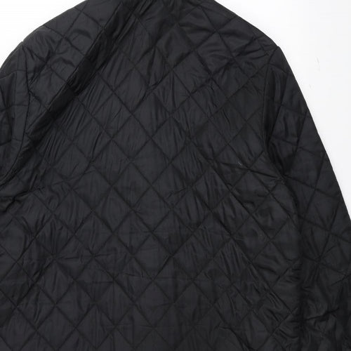 Bernard Weatherhill Womens Black   Pea Coat Coat Size L