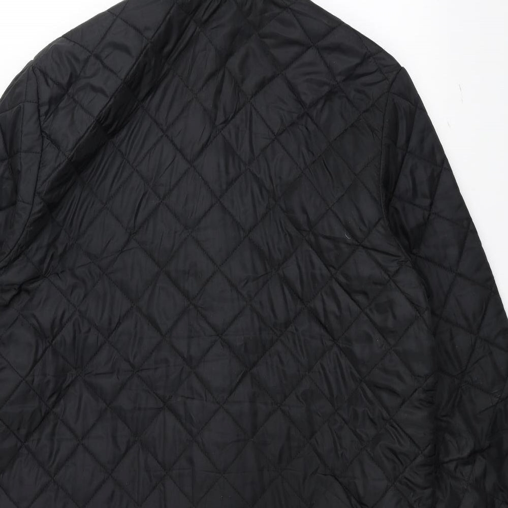 Bernard Weatherhill Womens Black   Pea Coat Coat Size L