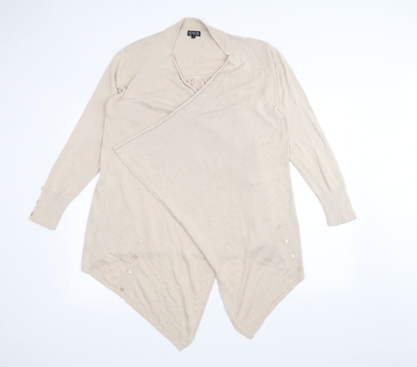 Hepburn Womens White   Cardigan Jumper Size M