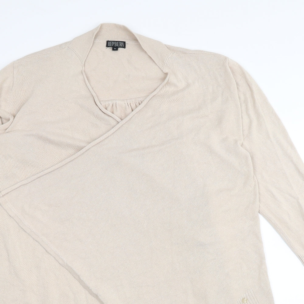 Hepburn Womens White   Cardigan Jumper Size M
