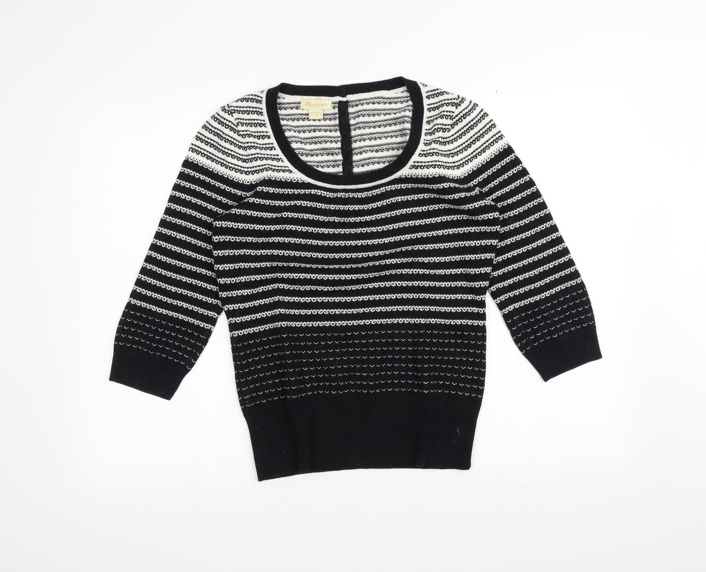 Monsoon Womens Blue Striped  Pullover Jumper Size 12