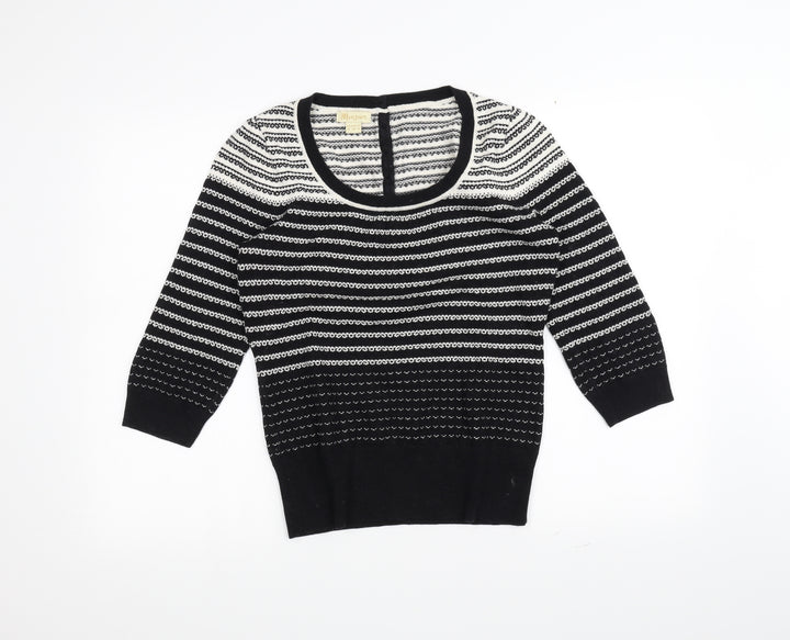Monsoon Womens Blue Striped  Pullover Jumper Size 12