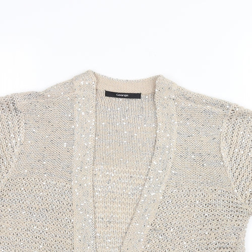 George Womens Brown  Knit Cardigan Jumper Size 14
