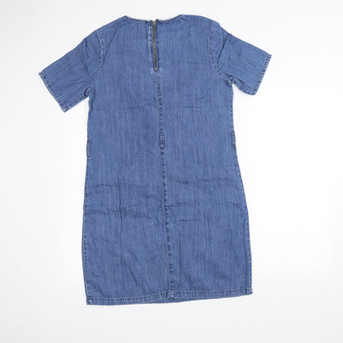 NEXT Womens Blue  Rayon Pencil Dress  Size 10