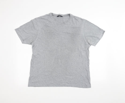 Front view of Garfield & Marks men’s grey t-shirt, size M