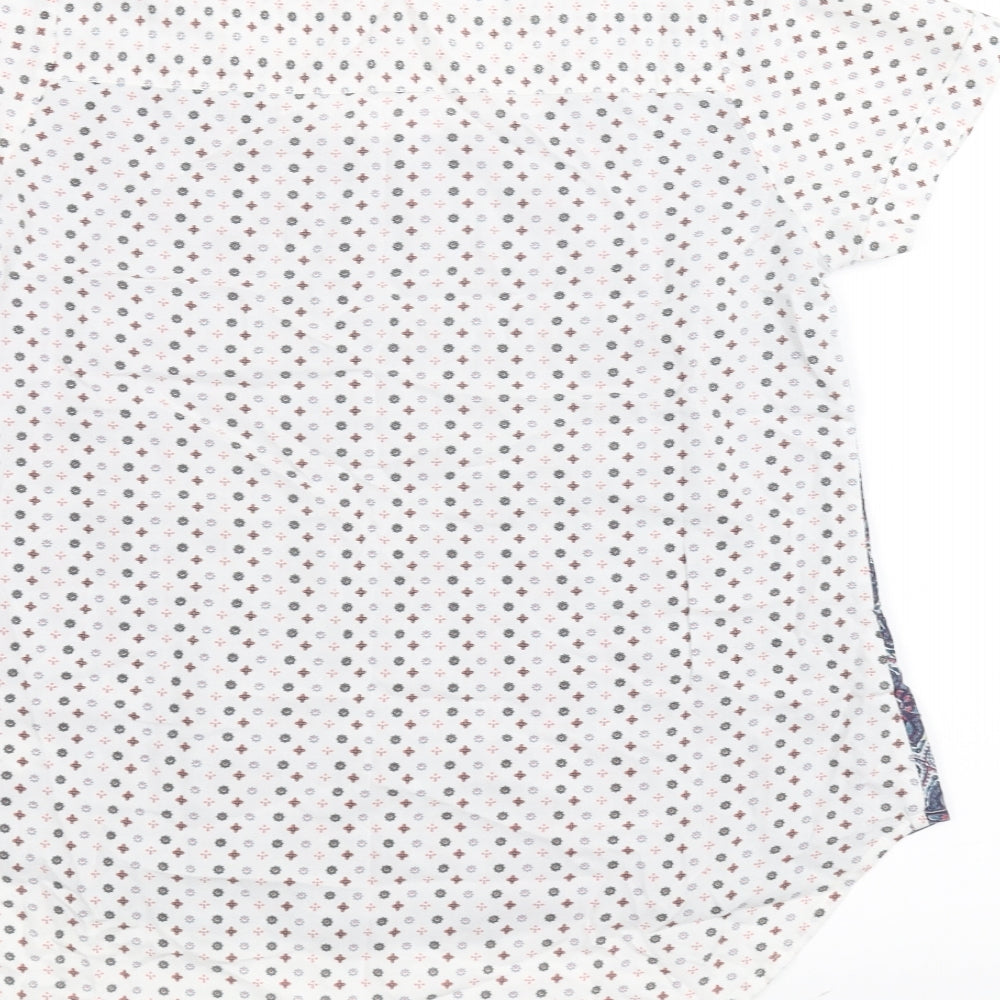 Fat Face Womens White Floral  Basic T-Shirt Size 10