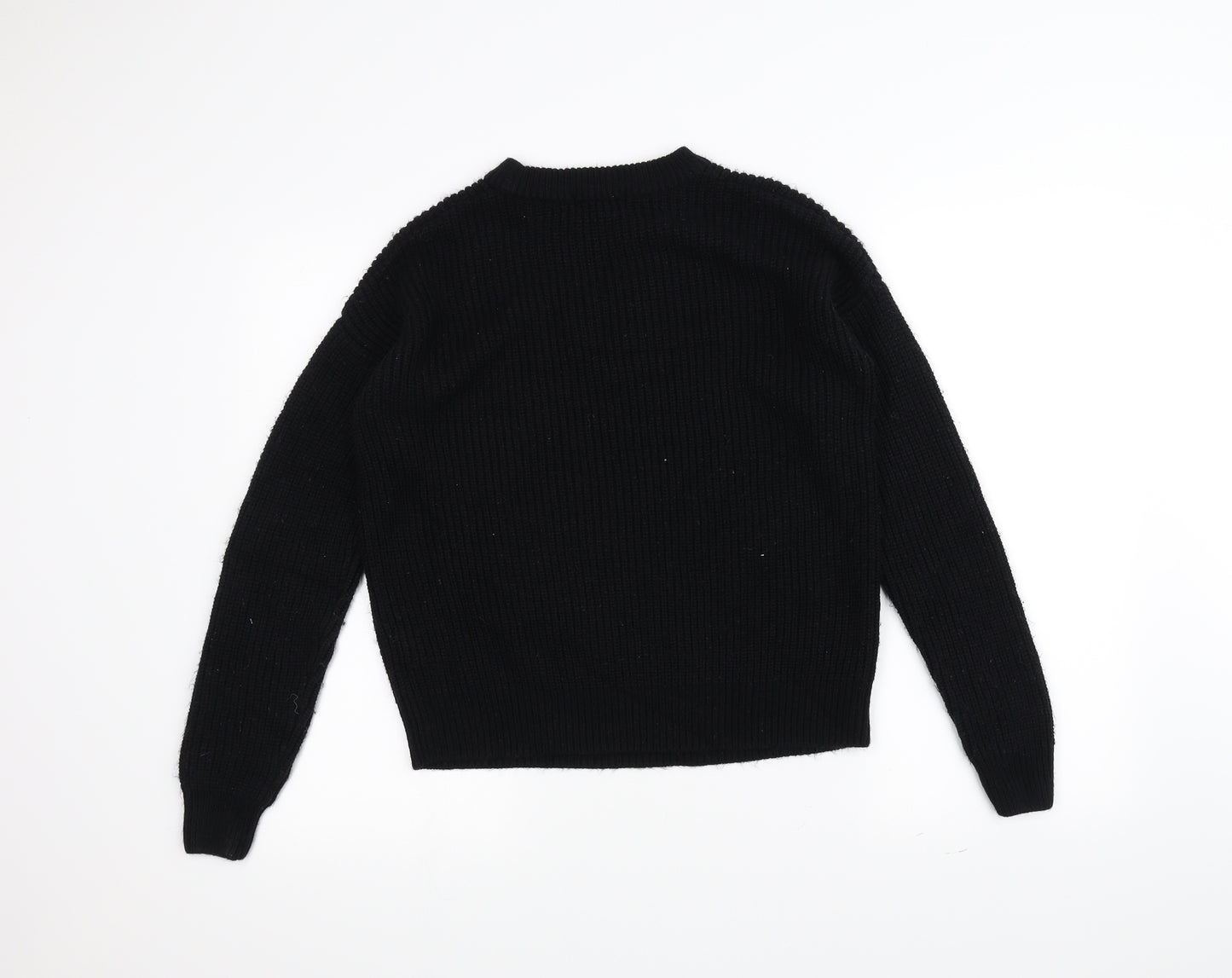 New Look Womens Black  Knit Pullover Jumper Size 8