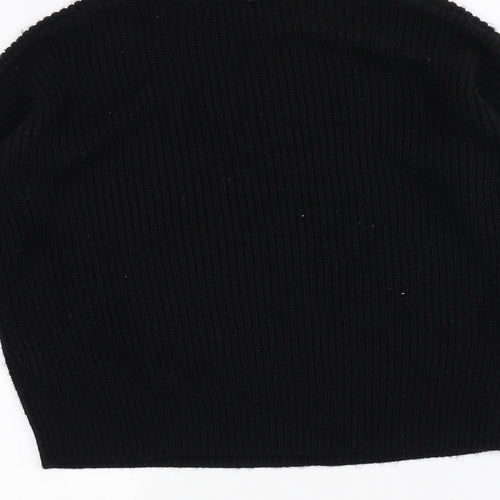New Look Womens Black  Knit Pullover Jumper Size 8