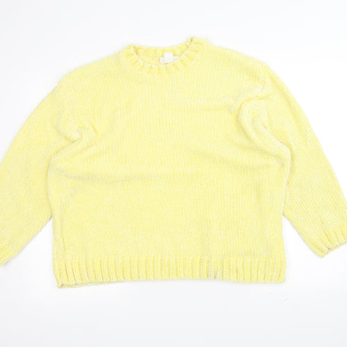 MONKL Womens Yellow  Knit Pullover Jumper Size M