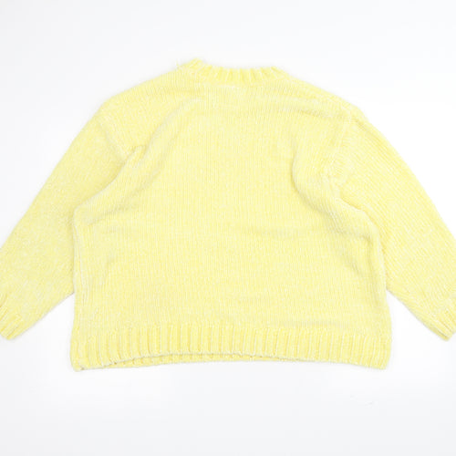 MONKL Womens Yellow  Knit Pullover Jumper Size M