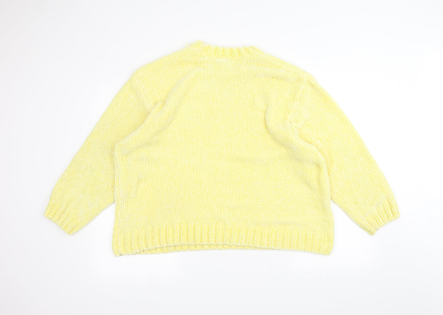 MONKL Womens Yellow  Knit Pullover Jumper Size M