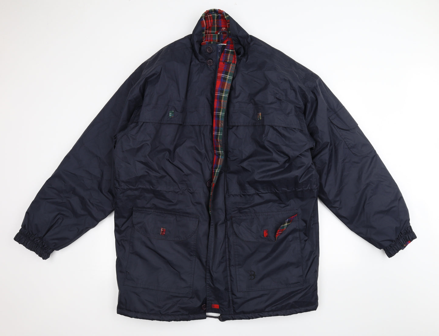 B DRI Mens Blue   Pea Coat Coat Size L