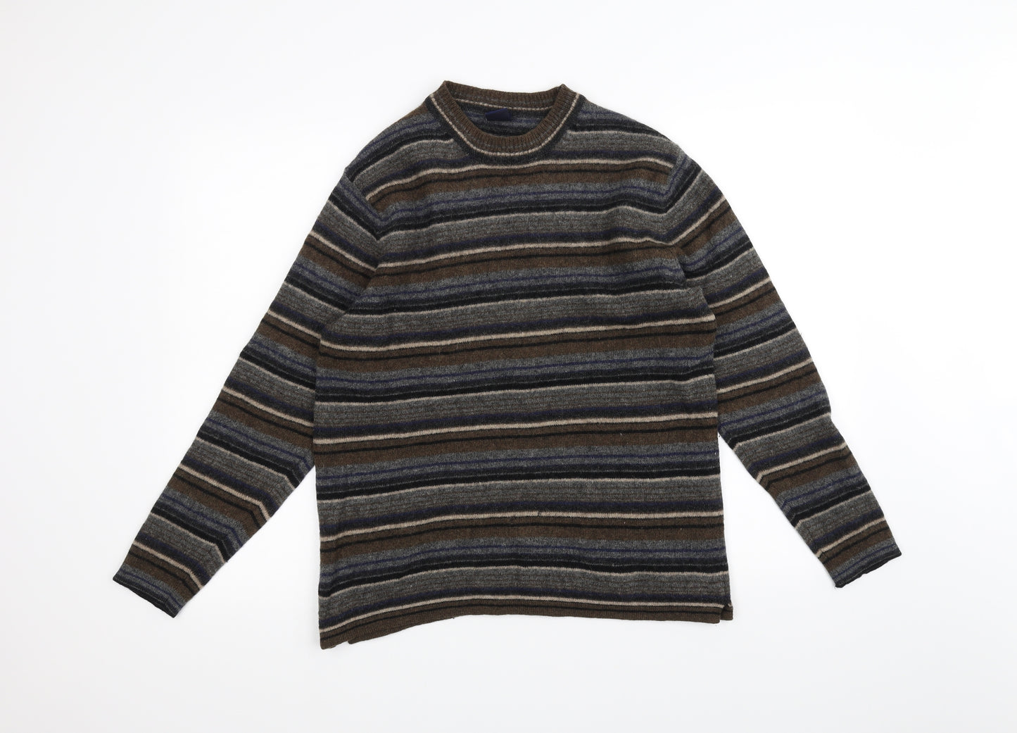 Gap Mens Brown Striped  Pullover Jumper Size S
