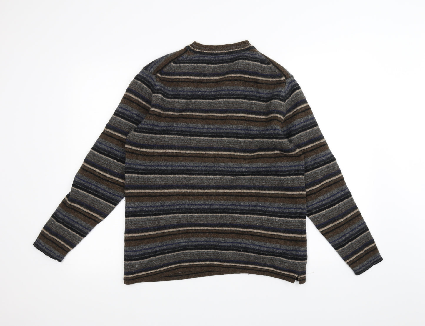 Gap Mens Brown Striped  Pullover Jumper Size S