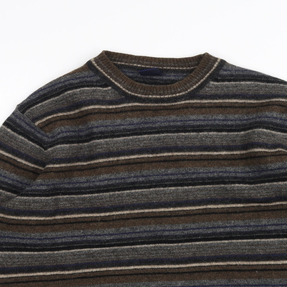 Gap Mens Brown Striped  Pullover Jumper Size S