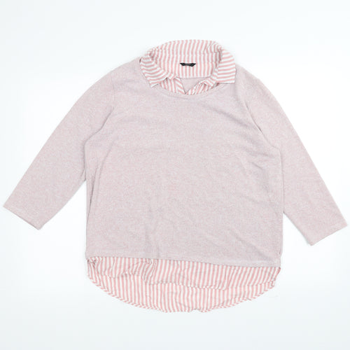 M&Co Womens Pink   Pullover Jumper Size 16