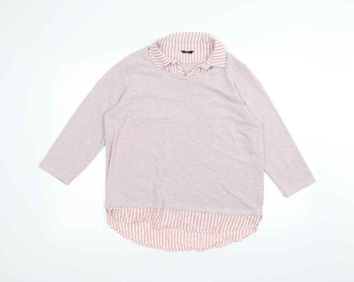M&Co Womens Pink   Pullover Jumper Size 16