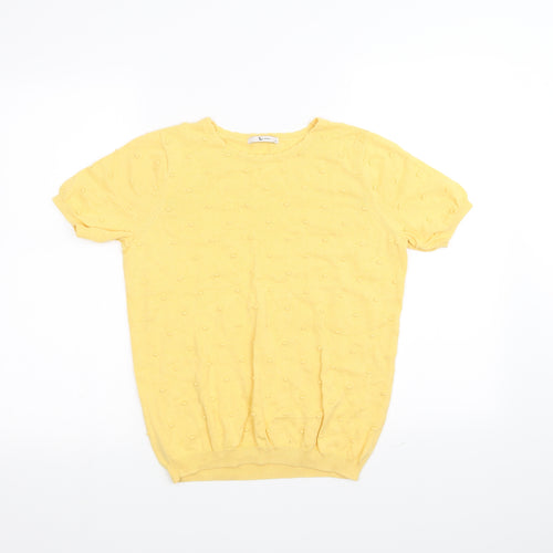 TU Womens Yellow   Basic T-Shirt Size 10