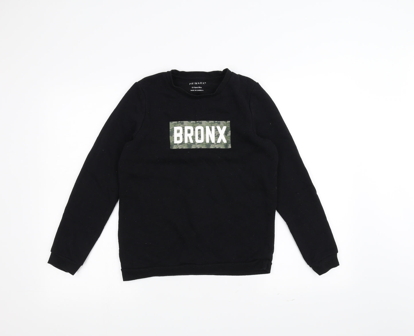 Primark Boys Black   Pullover Jumper Size 12-13 Years