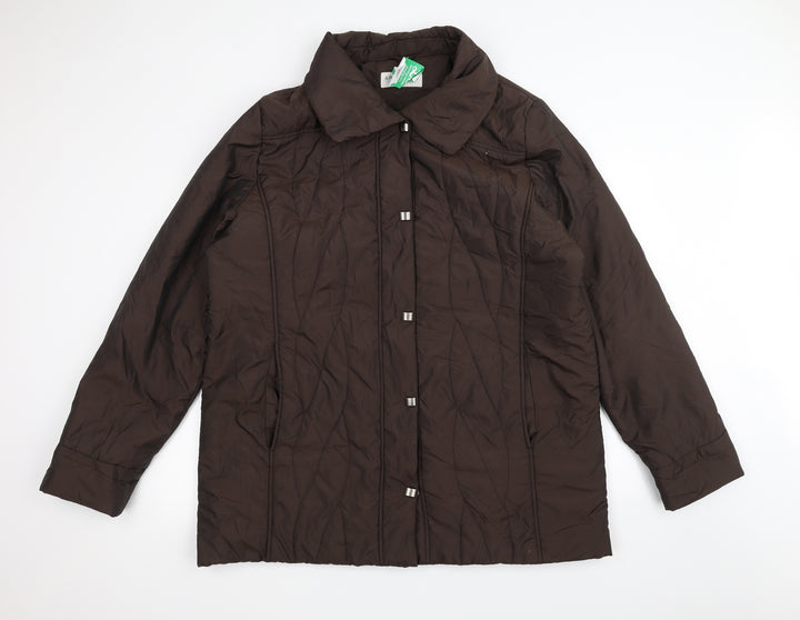 arquette Womens Brown   Pea Coat Coat Size 20