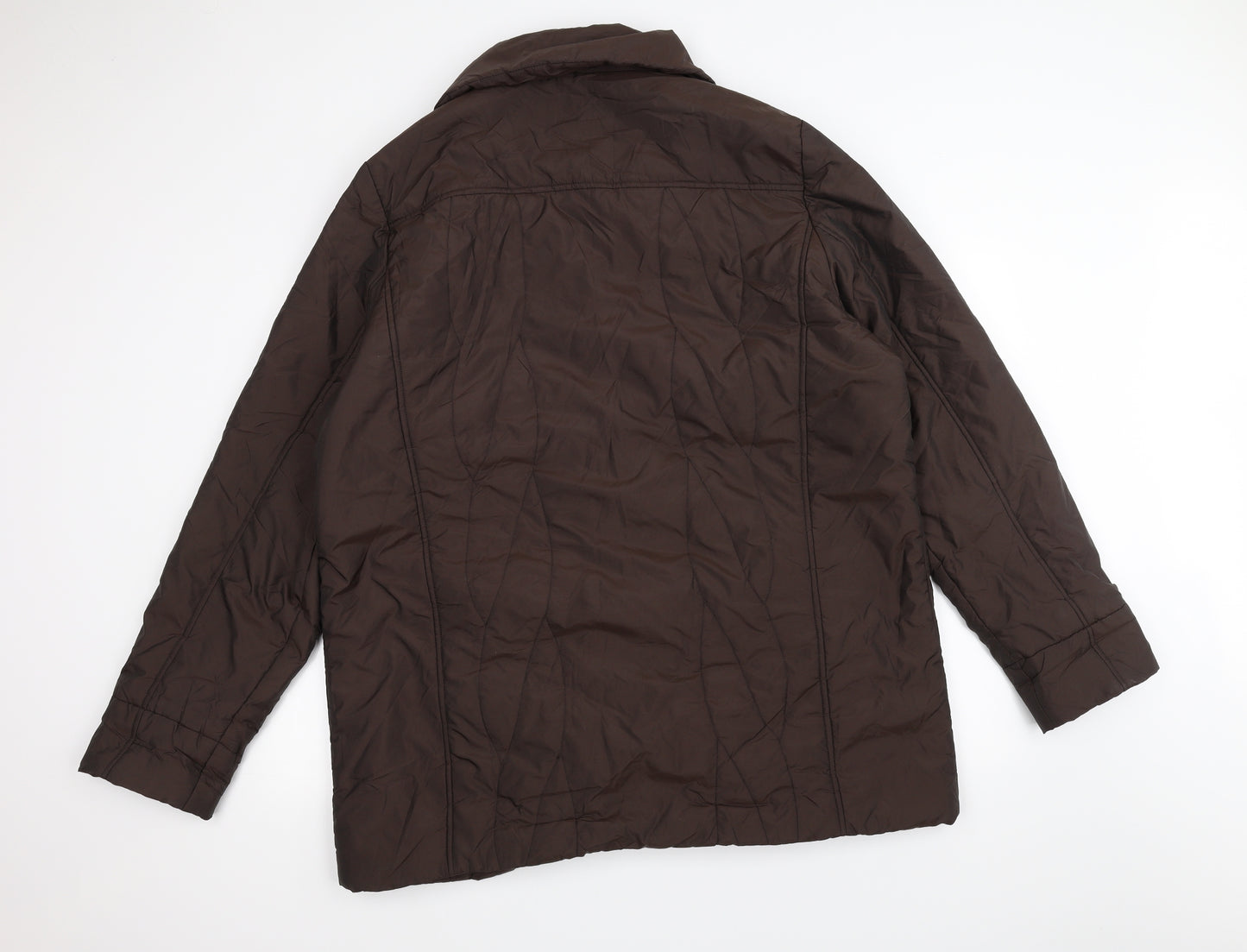 arquette Womens Brown   Pea Coat Coat Size 20