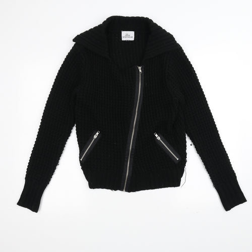 love knitwear Womens Black  Knit Jacket  Size L