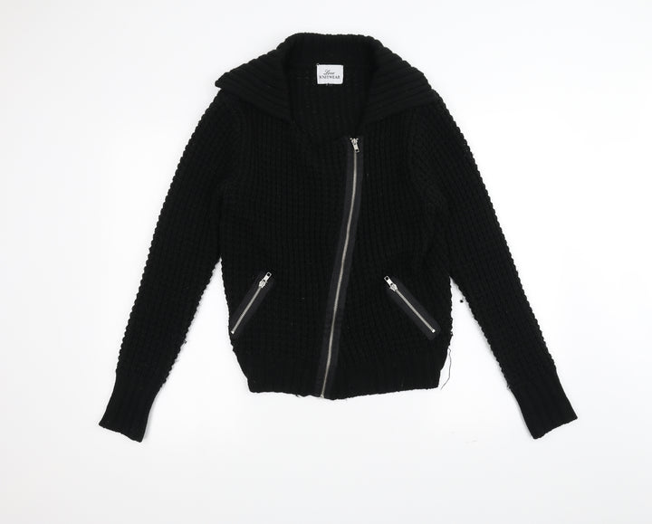 love knitwear Womens Black  Knit Jacket  Size L