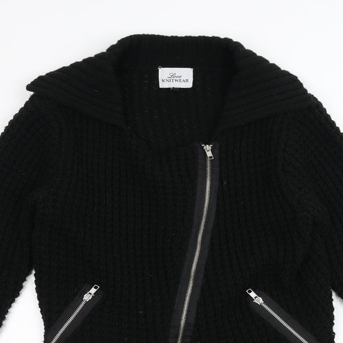 love knitwear Womens Black  Knit Jacket  Size L