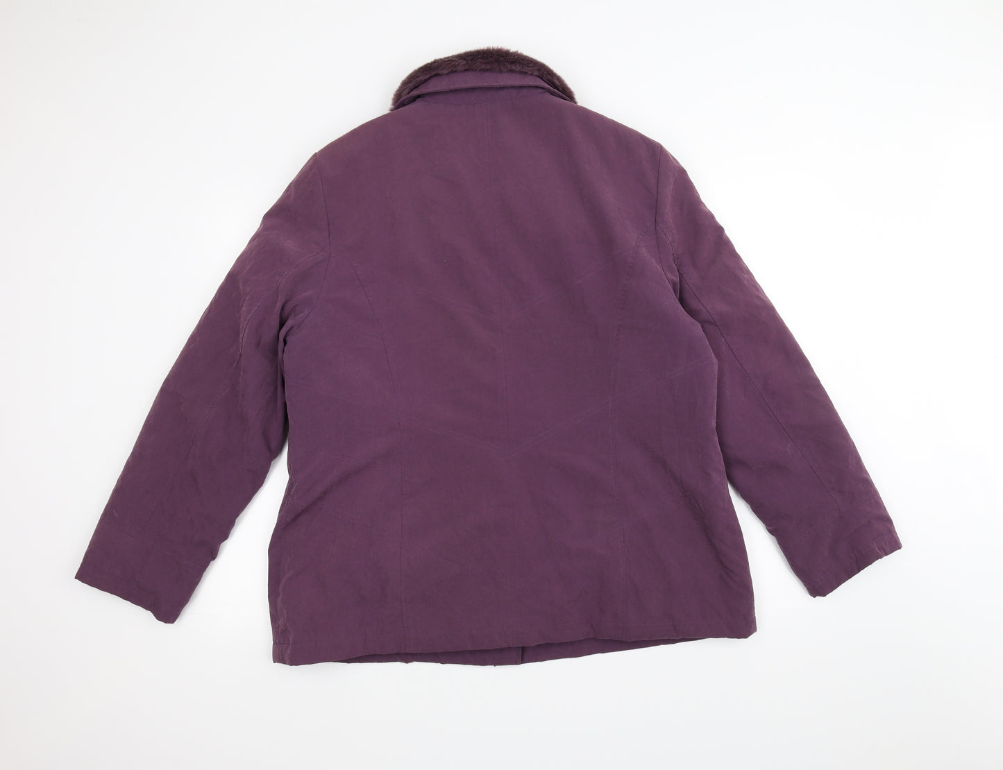 Elegance Womens Purple   Pea Coat Coat Size L
