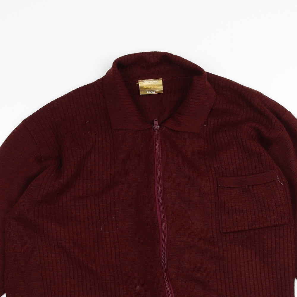 Keynote Womens Red  Knit Jacket  Size L