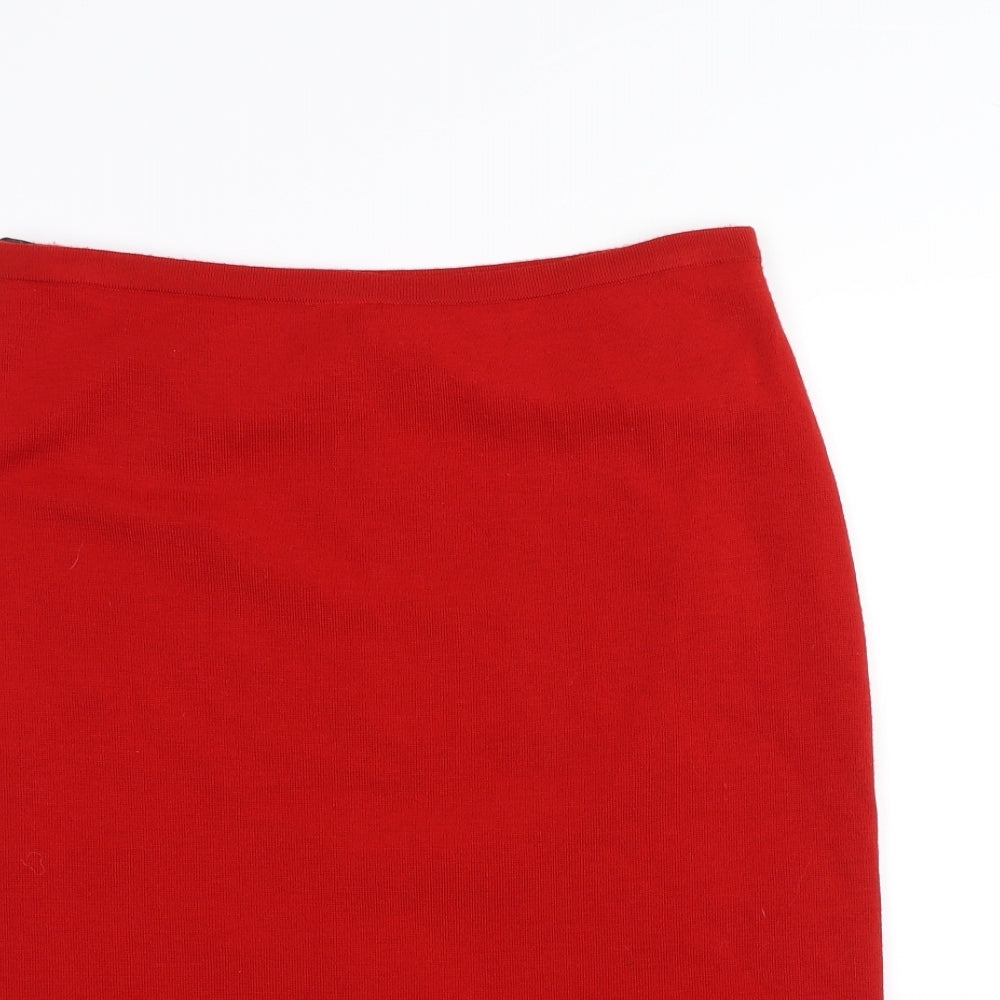 grazia Womens Red   A-Line Skirt Size 16