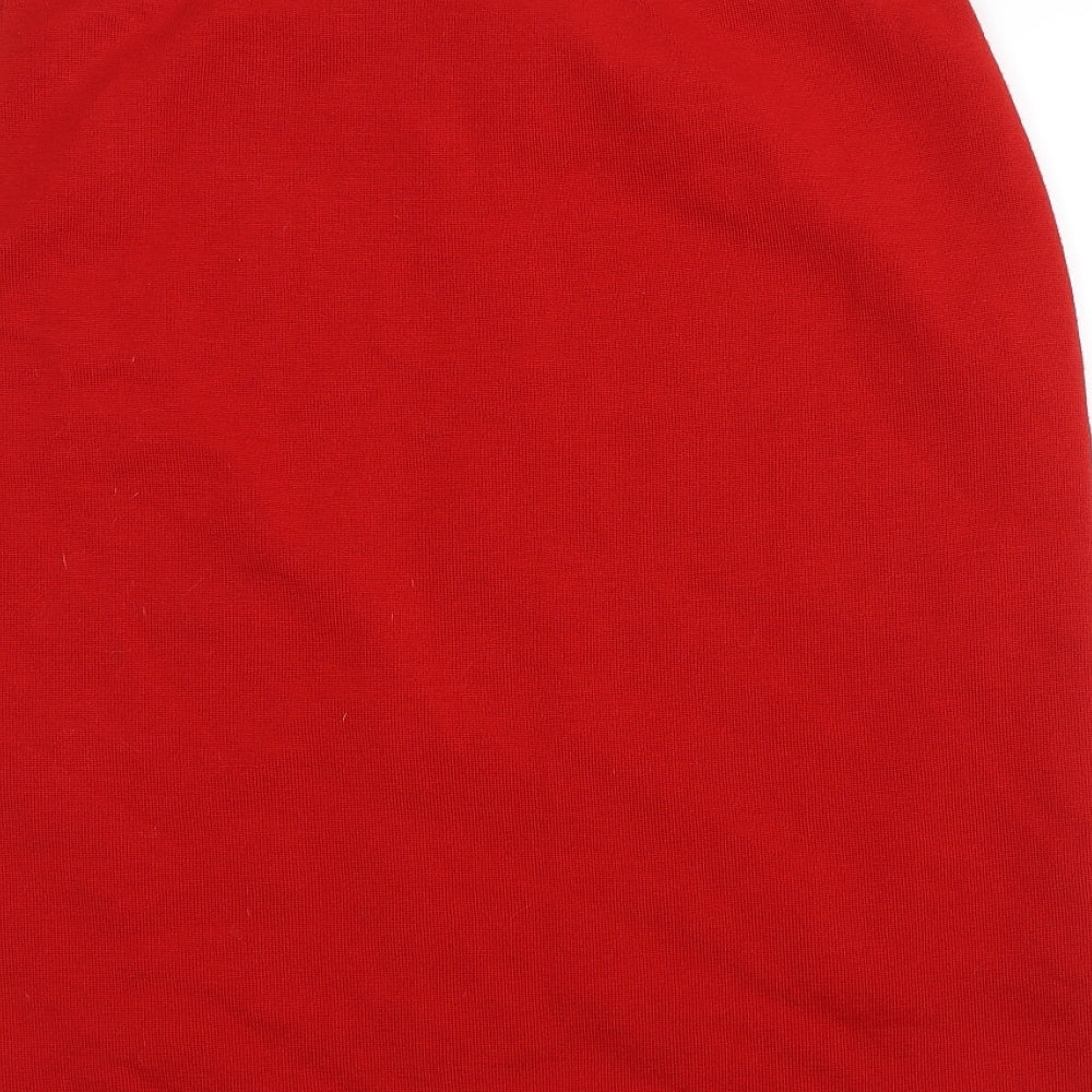 grazia Womens Red   A-Line Skirt Size 16