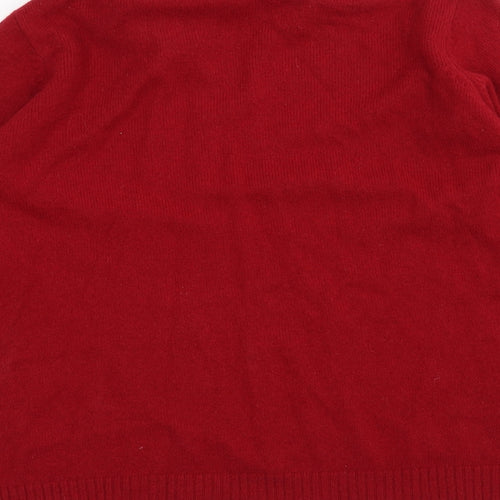 EWM Womens Red  Knit Pullover Jumper Size L