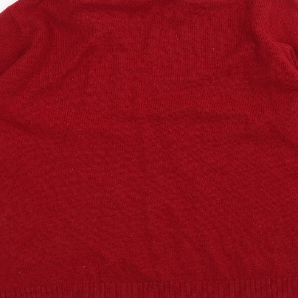EWM Womens Red  Knit Pullover Jumper Size L