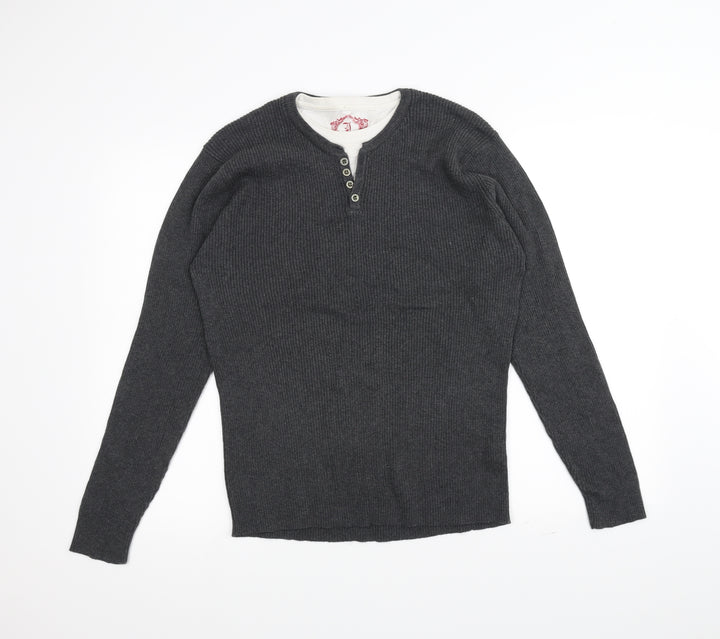 Cedar Wood State Mens Grey Pullover Jumper Size L
